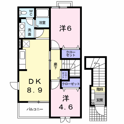 ファンタジーアＢ 201【管理NO：1-012244102-02010】 ★家具家電は申し込み後に搬入します★ ★2026年12月下旬入居可能★の外観画像