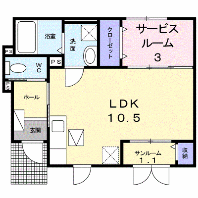 フェリーチェ 102【管理NO：1-023089501-01020】 ★家具家電は申し込み後に搬入します★ ★2026年10月下旬入居可能★の外観画像