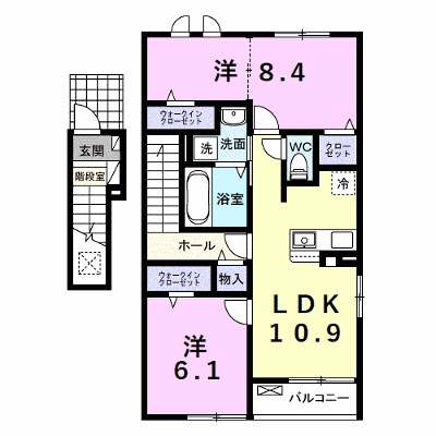 フィオーレカスミⅡ 201【管理NO：1-027840202-02010】 ★家具家電は申し込み後に搬入します★ ★2026年10月中旬入居可能★の外観画像