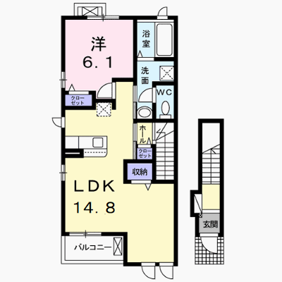 エスペランサ　Ⅱ 201【管理NO：1-025138202-02010】 ★家具家電は申し込み後に搬入します★ ★2026年10月下旬入居可能★の外観画像