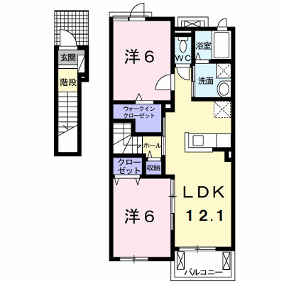 オレガノ 202【管理NO：1-023914901-02020】 ★家具家電は申し込み後に搬入します★の外観画像