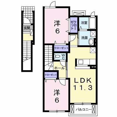 サンロードⅤ 202【管理NO：1-017097601-02020】 ★家具家電は申し込み後に搬入します★ ★2026年10月下旬入居可能★の外観画像