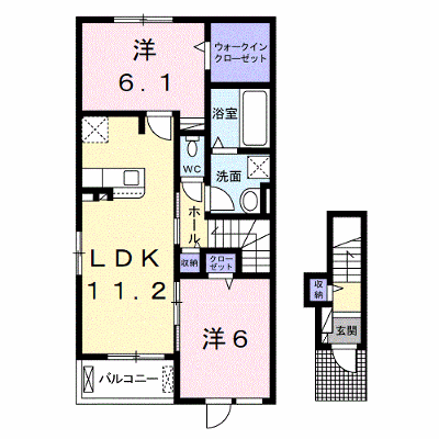 ジェラート 201【管理NO：1-025648201-02010】 ★家具家電は申し込み後に搬入します★ ★2026年11月上旬入居可能★の外観画像