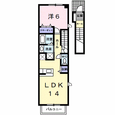 プラム　Ⅱ 201【管理NO：1-016009501-02010】 ★家具家電は申し込み後に搬入します★ ★2026年10月下旬入居可能★の外観画像