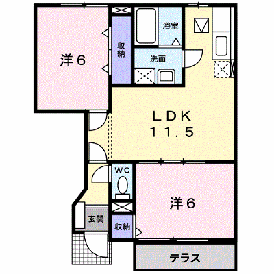 ペガサスＫ．Ｆ　Ｃ棟 103【管理NO：1-011809903-01030】 ★家具家電は申し込み後に搬入します★ ★2026年11月下旬入居可能★の外観画像