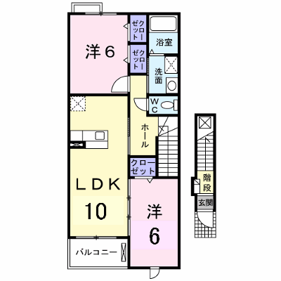 リリーベル　Ｂ 203【管理NO：1-013890402-02030】 ★家具家電は申し込み後に搬入します★ ★2026年12月下旬入居可能★の外観画像