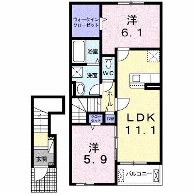 ヴィラ・バガス　Ⅱ 203【管理NO：1-026349102-02030】 ★家具家電は申し込み後に搬入します★ ★2026年12月上旬入居可能★の外観画像