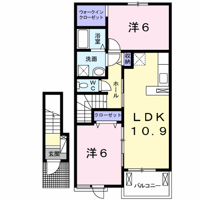 アンソレイユＢ 202【管理NO：1-020799102-02020】 ★家具家電は申し込み後に搬入します★ ★2026年11月下旬入居可能★の外観画像