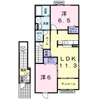 グランデ・フィオーレ　ⅡーＤ 203【管理NO：1-013745304-02030】 ★家具家電は申し込み後に搬入します★ ★2026年11月中旬入居可能★の外観画像