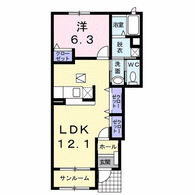 メゾン・コリーヌ 103【管理NO：1-014171101-01030】 ★家具家電は申し込み後に搬入します★ ★2026年11月下旬入居可能★の外観画像