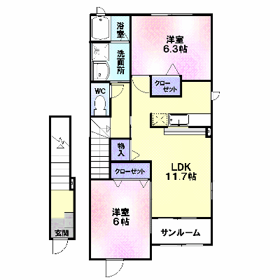グラース　アンジュ 124【管理NO：1-015150101-02040】 ★家具家電は申し込み後に搬入します★ ★2026年11月下旬入居可能★の外観画像