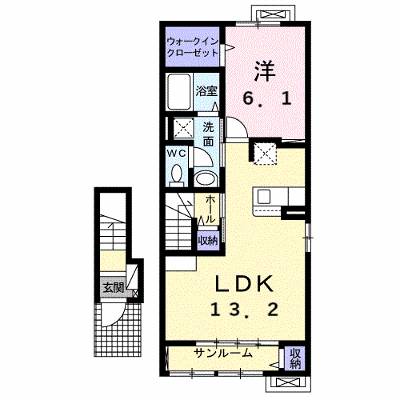 カルーナ 205【管理NO：1-028575001-02050】 ★家具家電は申し込み後に搬入します★ ★2027年04月上旬入居可能★の外観画像