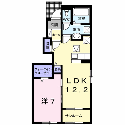 アベニール　ジャルダン 101【管理NO：1-026632801-01010】 ★家具家電は申し込み後に搬入します★ ★2026年11月下旬入居可能★の外観画像
