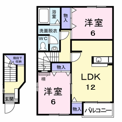 サンライズガーデンＢ 201【管理NO：1-011565702-02010】 ★家具家電は申し込み後に搬入します★ ★2026年11月中旬入居可能★の外観画像