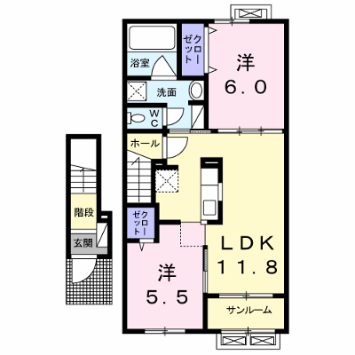 ソフィアＦ 203【管理NO：1-022178302-02030】 ★家具家電は申し込み後に搬入します★ ★2026年11月上旬入居可能★の外観画像