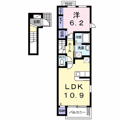 サンリット 201【管理NO：1-019004801-02010】 ★家具家電は申し込み後に搬入します★ ★2026年11月中旬入居可能★の外観画像