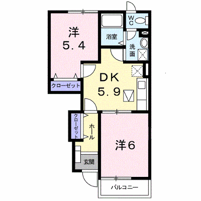 メゾンウィッシュＡ 102【管理NO：1-011625501-01020】 ★家具家電は申し込み後に搬入します★ ★2026年10月下旬入居可能★の外観画像