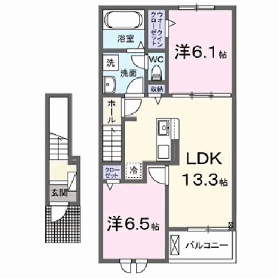 アポロⅠ 203【管理NO：1-028504101-02030】 ★家具家電は申し込み後に搬入します★ ★2027年03月下旬入居可能★の外観画像