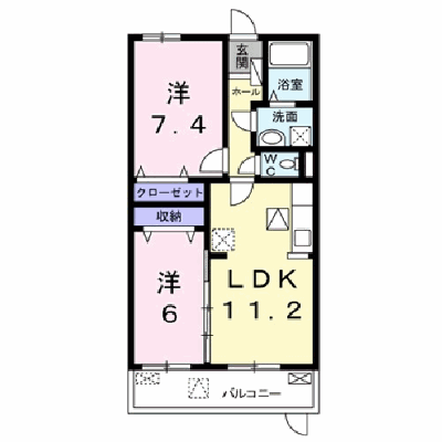 かきつばたⅡ 102【管理NO：1-024142001-01020】 ★家具家電は申し込み後に搬入します★ ★2026年10月下旬入居可能★の外観画像