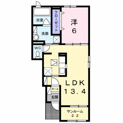 クラール元山リゾンネ 104【管理NO：1-021831601-01040】 ★家具家電は申し込み後に搬入します★ ★2026年12月中旬入居可能★の外観画像