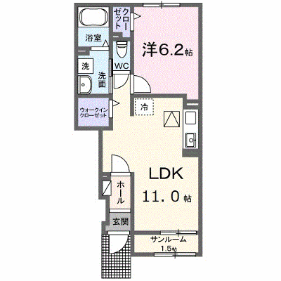 ハルメゾン　α 102【管理NO：1-027652801-01020】 ★家具家電は申し込み後に搬入します★ ★2026年11月中旬入居可能★の外観画像