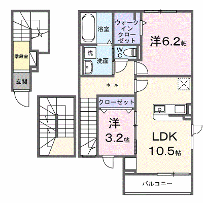 シャン　ド　フルール 304【管理NO：1-028612501-03040】 ★家具家電は申し込み後に搬入します★ ★2027年01月下旬入居可能★の外観画像