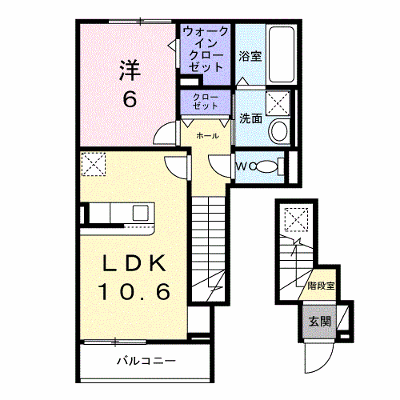 シャン　ド　フルール 203【管理NO：1-028612501-02030】 ★家具家電は申し込み後に搬入します★ ★2027年01月下旬入居可能★の外観画像