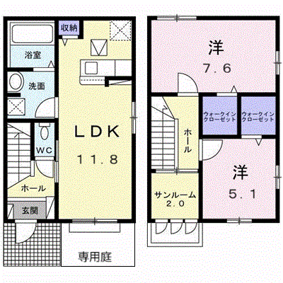 さくらⅤ 102【管理NO：1-028916401-01020】 ★家具家電は申し込み後に搬入します★ ★2026年12月下旬入居可能★の外観画像