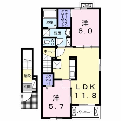 トレジャー 203【管理NO：1-021099001-02030】 ★家具家電は申し込み後に搬入します★ ★2026年11月下旬入居可能★の外観画像