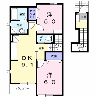 サニーウインドＡ 202【管理NO：1-013014601-02020】 ★家具家電は申し込み後に搬入します★ ★2026年12月中旬入居可能★の外観画像