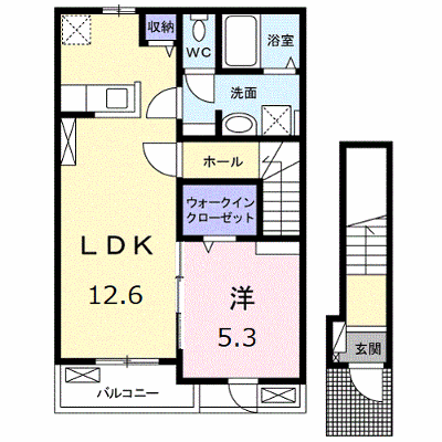 アプファールドⅠ 202【管理NO：1-027607201-02020】 ★家具家電は申し込み後に搬入します★ ★2026年11月下旬入居可能★の外観画像