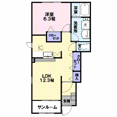 グランド　ソレーユ　Ｂ 101【管理NO：1-016517301-01010】 ★家具家電は申し込み後に搬入します★ ★2026年12月上旬入居可能★の外観画像