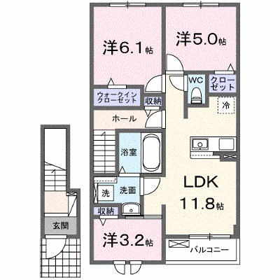 アレクサンドル　Ｍ 205【管理NO：1-028900901-02040】 ★家具家電は申し込み後に搬入します★ ★2027年03月上旬入居可能★の外観画像