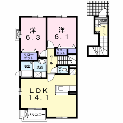 グラン・ソレイユＢ 201【管理NO：1-013937802-02010】 ★家具家電は申し込み後に搬入します★ ★2026年11月下旬入居可能★の外観画像
