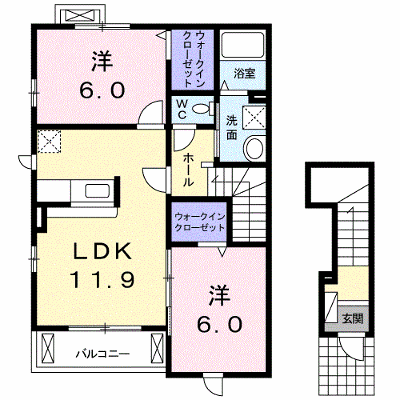 コータ・コートＣ 201【管理NO：1-023082201-02010】 ★家具家電は申し込み後に搬入します★ ★2026年12月中旬入居可能★の外観画像