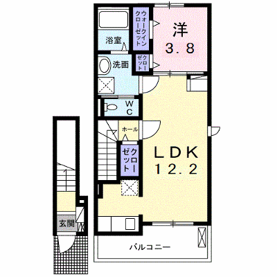 サンテベル 202【管理NO：1-027211401-02020】 ★家具家電は申し込み後に搬入します★ ★2026年12月中旬入居可能★の外観画像