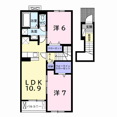 エスポワール 202【管理NO：1-026530701-02020】 ★家具家電は申し込み後に搬入します★ ★2027年01月中旬入居可能★の外観画像