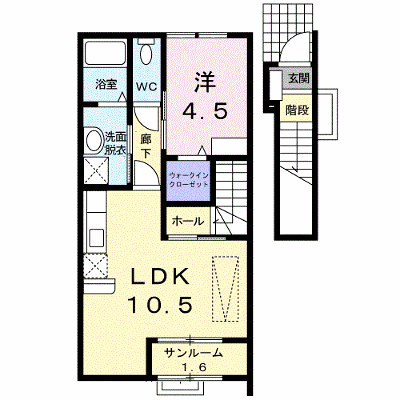 レノン 201【管理NO：1-015485501-02010】 ★家具家電は申し込み後に搬入します★ ★2026年11月下旬入居可能★の外観画像