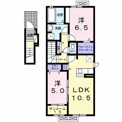 グレイス　ヴィラＢ 201【管理NO：1-025472202-02010】 ★家具家電は申し込み後に搬入します★ ★2026年11月下旬入居可能★の外観画像