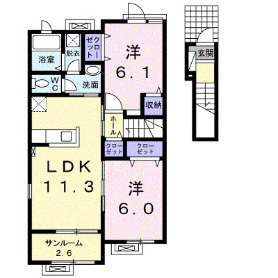 ラ・ファミーリヤ 202【管理NO：1-020109201-02020】 ★家具家電は申し込み後に搬入します★ ★2027年01月下旬入居可能★の外観画像