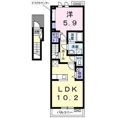 パークハイム富士塚 202【管理NO：1-021782201-02020】 ★家具家電は申し込み後に搬入します★ ★2026年11月下旬入居可能★の外観画像