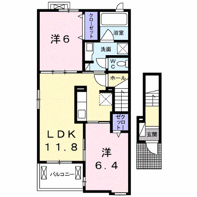 Ｐｒｏｍｅｎａｄｅ 201【管理NO：1-021056601-02010】 ★家具家電は申し込み後に搬入します★ ★2026年11月中旬入居可能★の外観画像