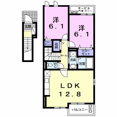 ポラリスⅠ 201【管理NO：1-018367801-02010】 ★家具家電は申し込み後に搬入します★ ★2026年12月中旬入居可能★の外観画像
