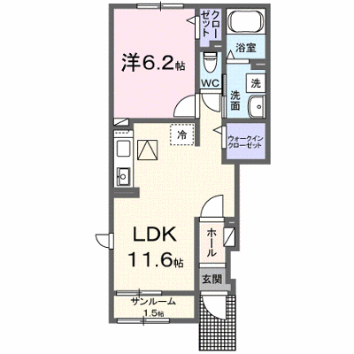サルス・ノヴァⅠ 101【管理NO：1-027481401-01010】 ★家具家電は申し込み後に搬入します★ ★2027年02月下旬入居可能★の外観画像