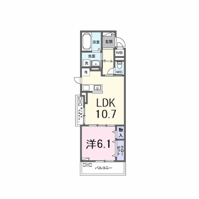 ロジュマンＫ 206【管理NO：1-028684401-02060】 ★家具家電は申し込み後に搬入します★ ★2027年04月上旬入居可能★の外観画像