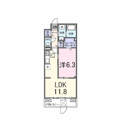 ロジュマンＫ 104【管理NO：1-028684401-01040】 ★家具家電は申し込み後に搬入します★ ★2027年04月上旬入居可能★の外観画像