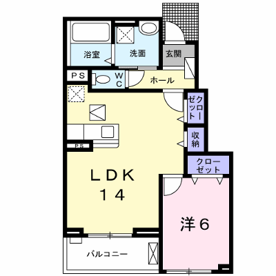 プラシード 103【管理NO：1-026351501-01030】 ★家具家電は申し込み後に搬入します★ ★2026年12月中旬入居可能★の外観画像