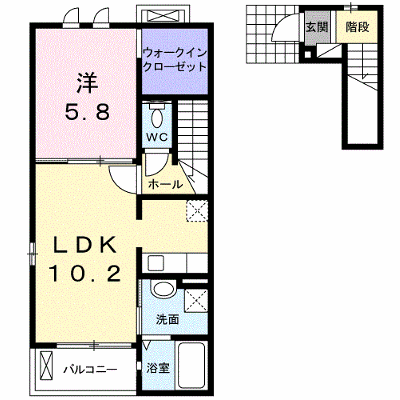宇多津町新開アパート 202【管理NO：1-018244801-02020】 ★家具家電は申し込み後に搬入します★ ★2026年12月中旬入居可能★の外観画像