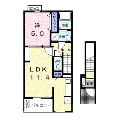 ラ・ポルト 203【管理NO：1-020009501-02030】 ★家具家電は申し込み後に搬入します★ ★2026年11月下旬入居可能★の外観画像