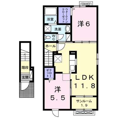 メゾン・ド・キャナルＡ 203【管理NO：1-021348101-02030】 ★家具家電は申し込み後に搬入します★ ★2027年01月下旬入居可能★の外観画像